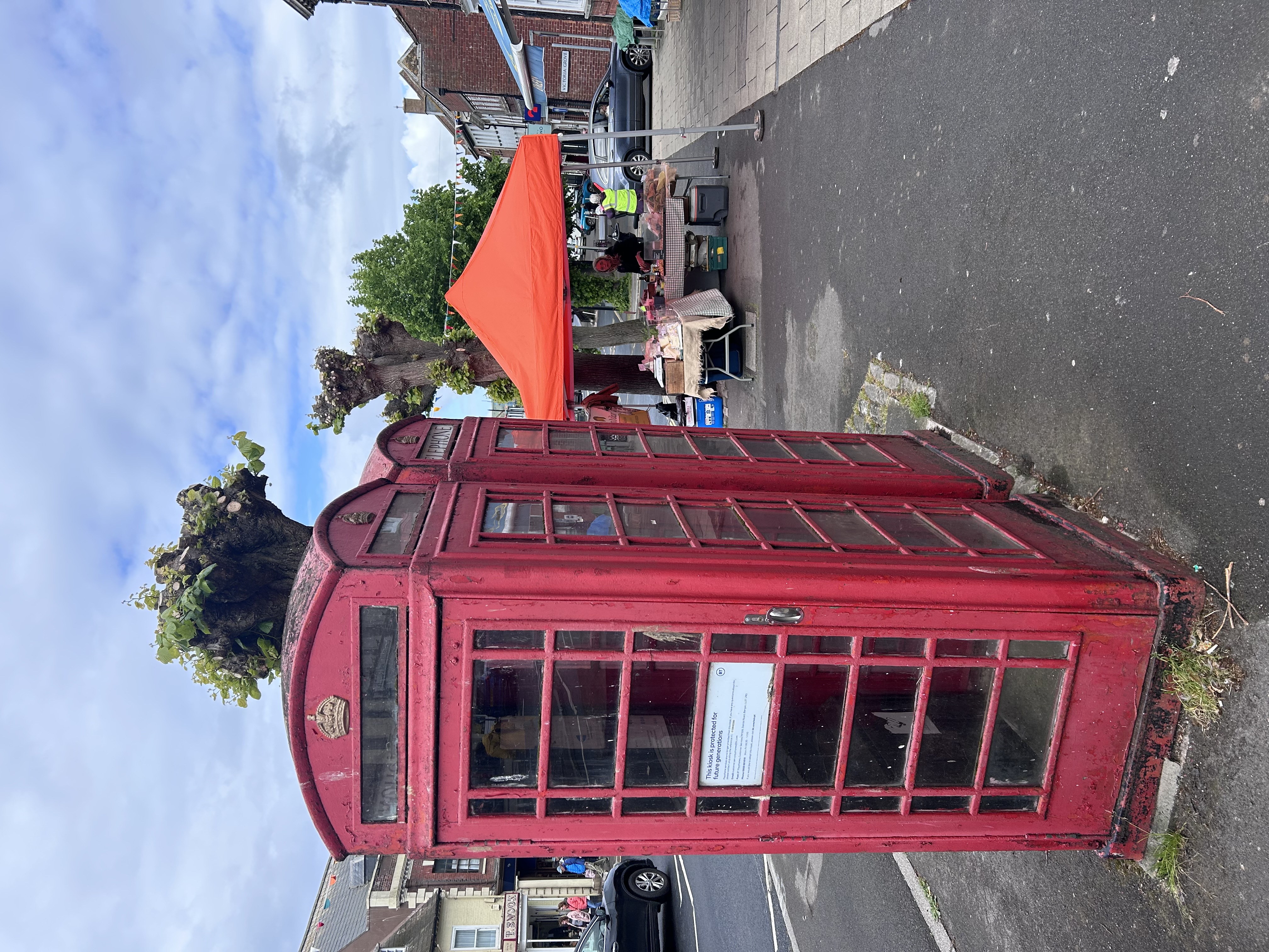 Red telephone box in Bridport, Dorset