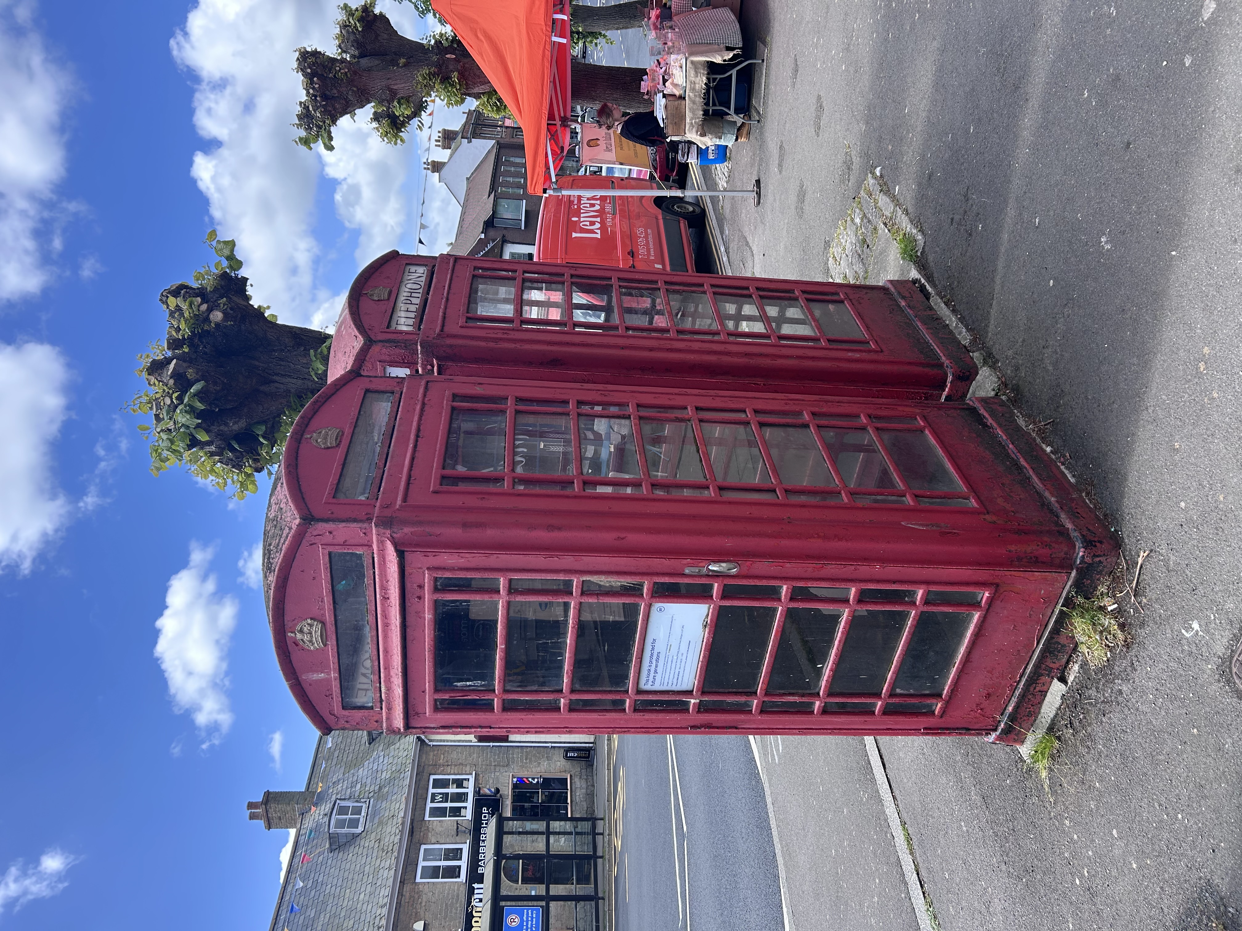 Red telephone box in Bridport, Dorset