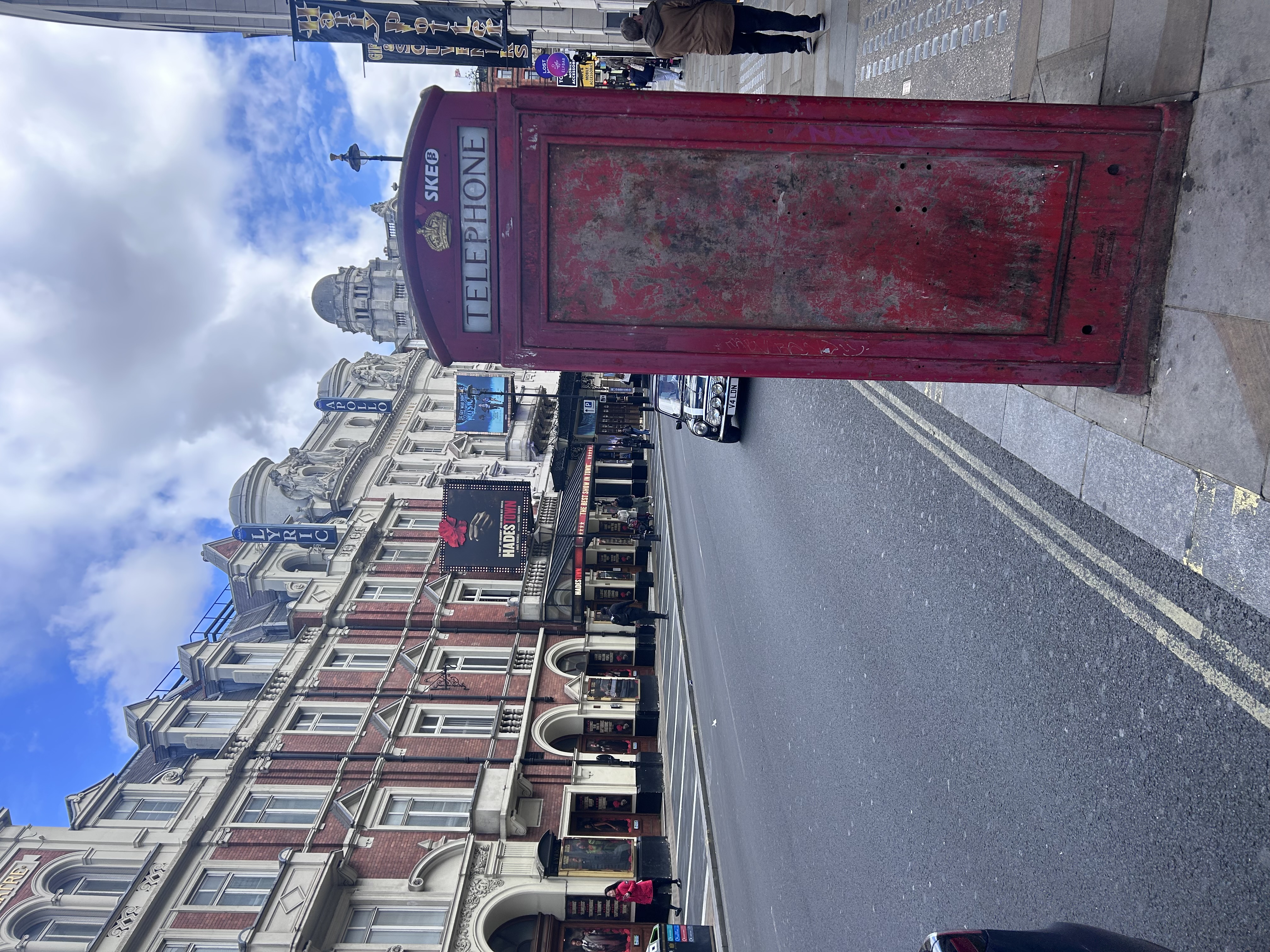 Red telephone box in Shaftesbury Avenue, London