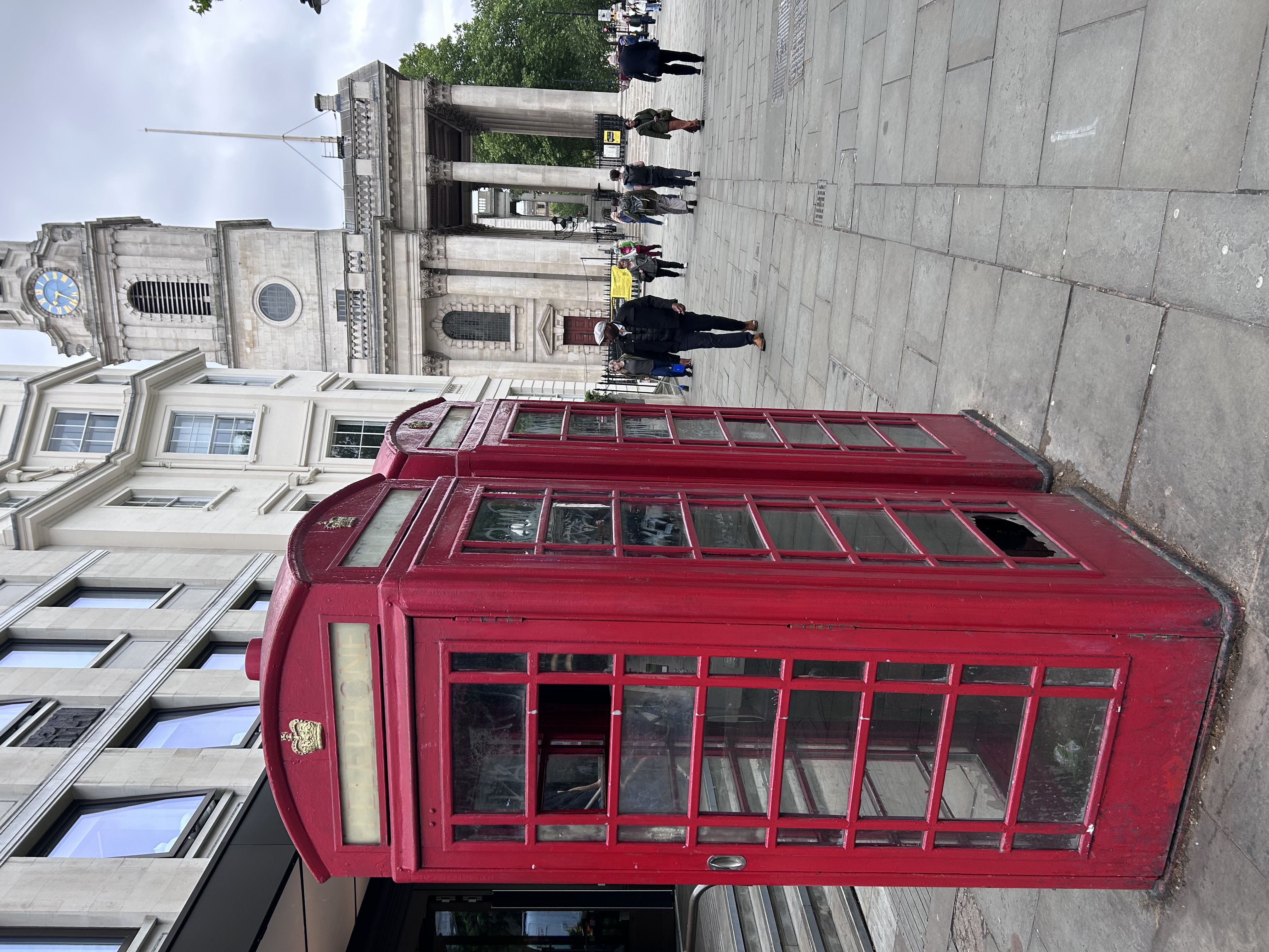 Red telephone box in Saint Martin's Lane, London