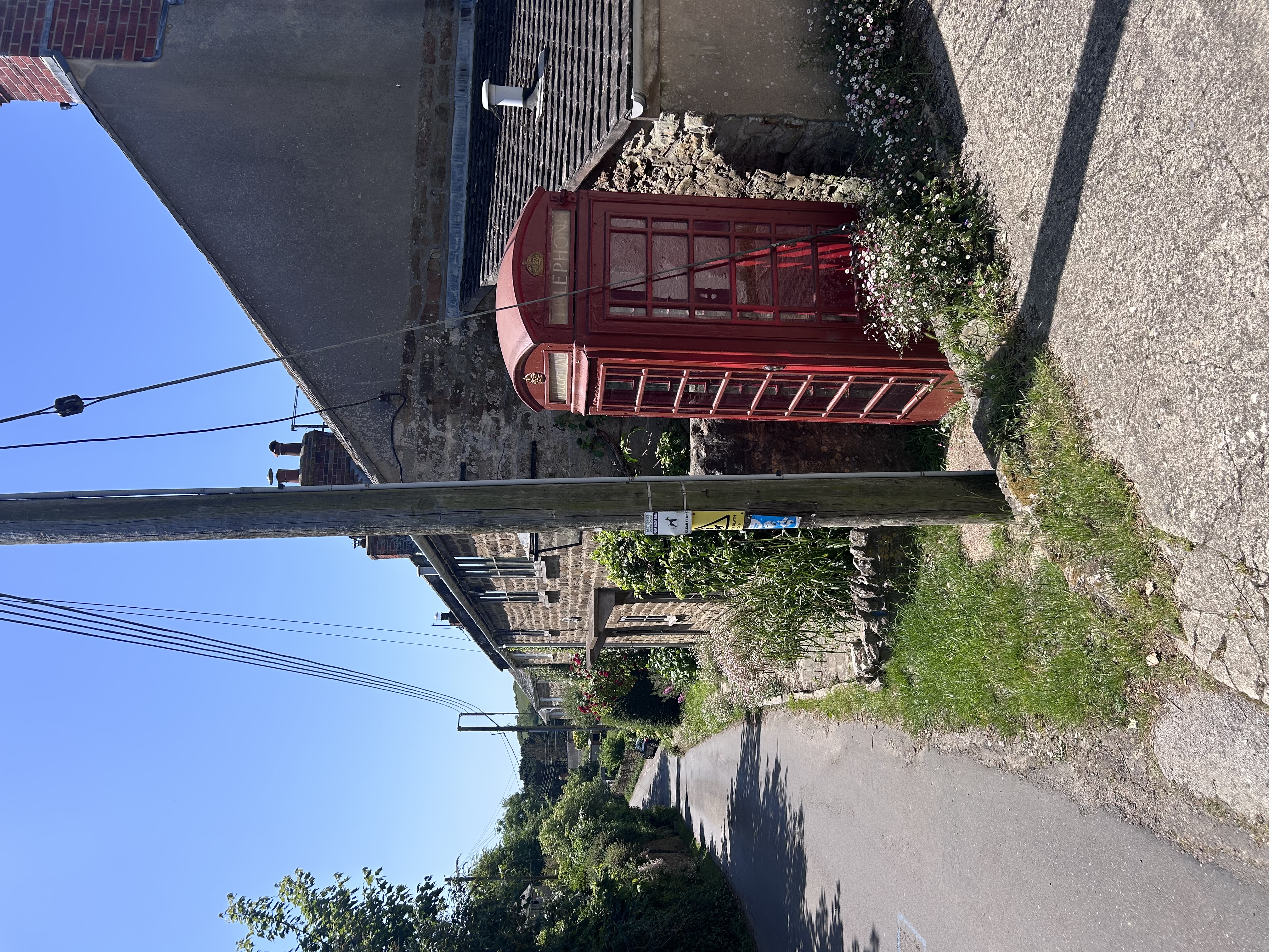 Red telephone box in Eype, Dorset