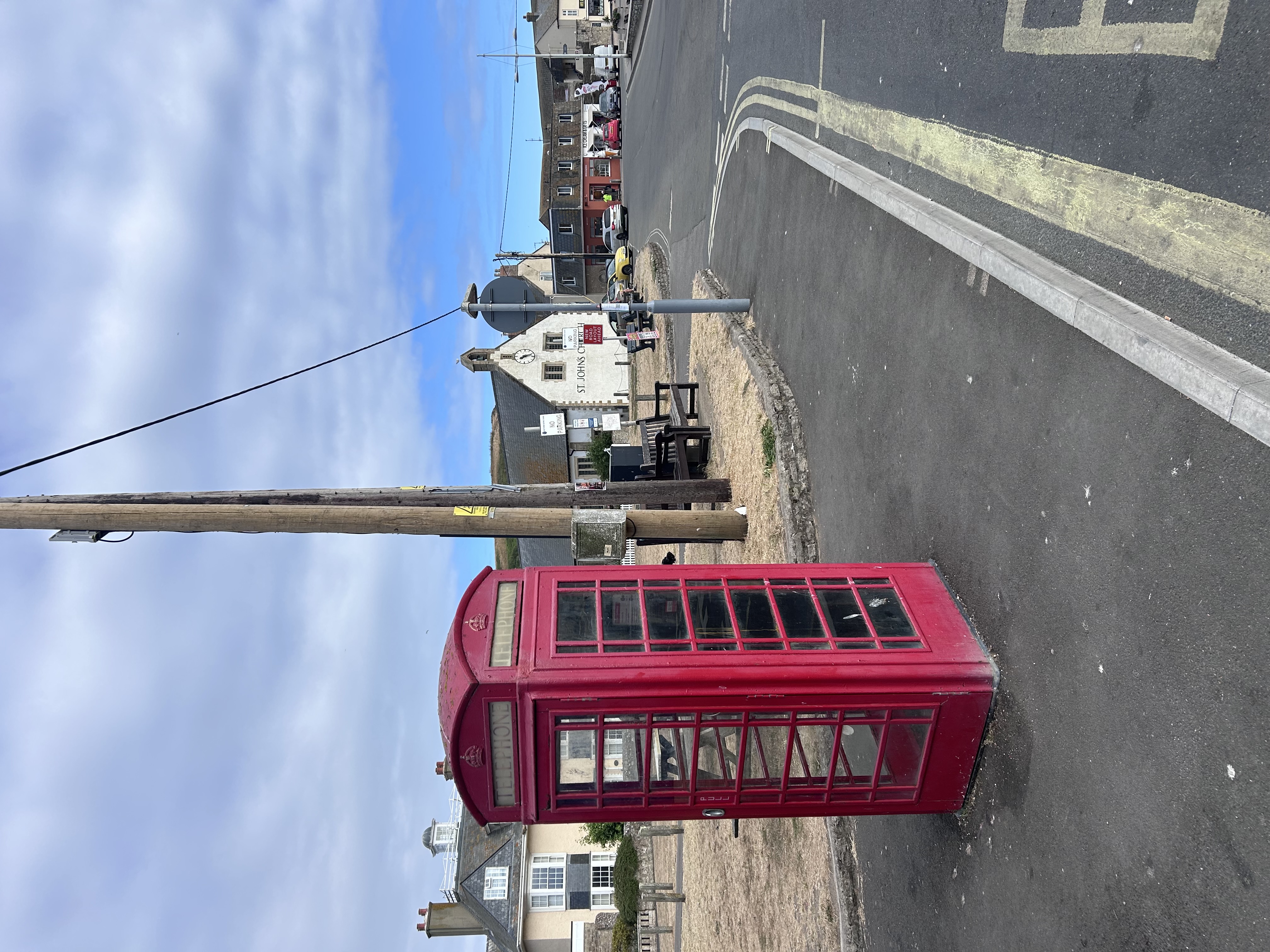 Red telephone box in West Bay, Dorset