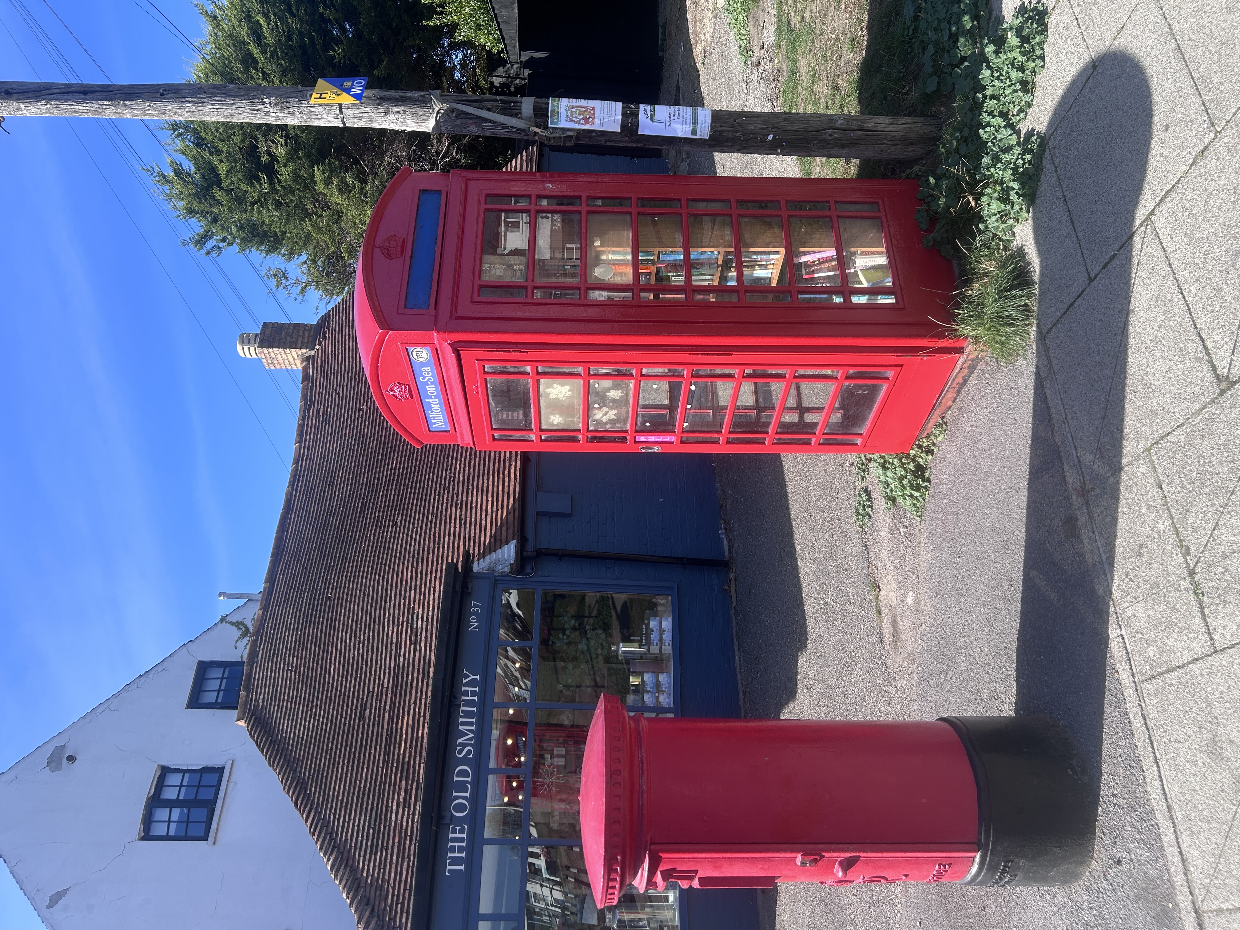 Red telephone box in Milford On Sea, Hampshire
